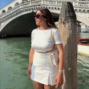 NWT Zara Satin Effect Crop Top